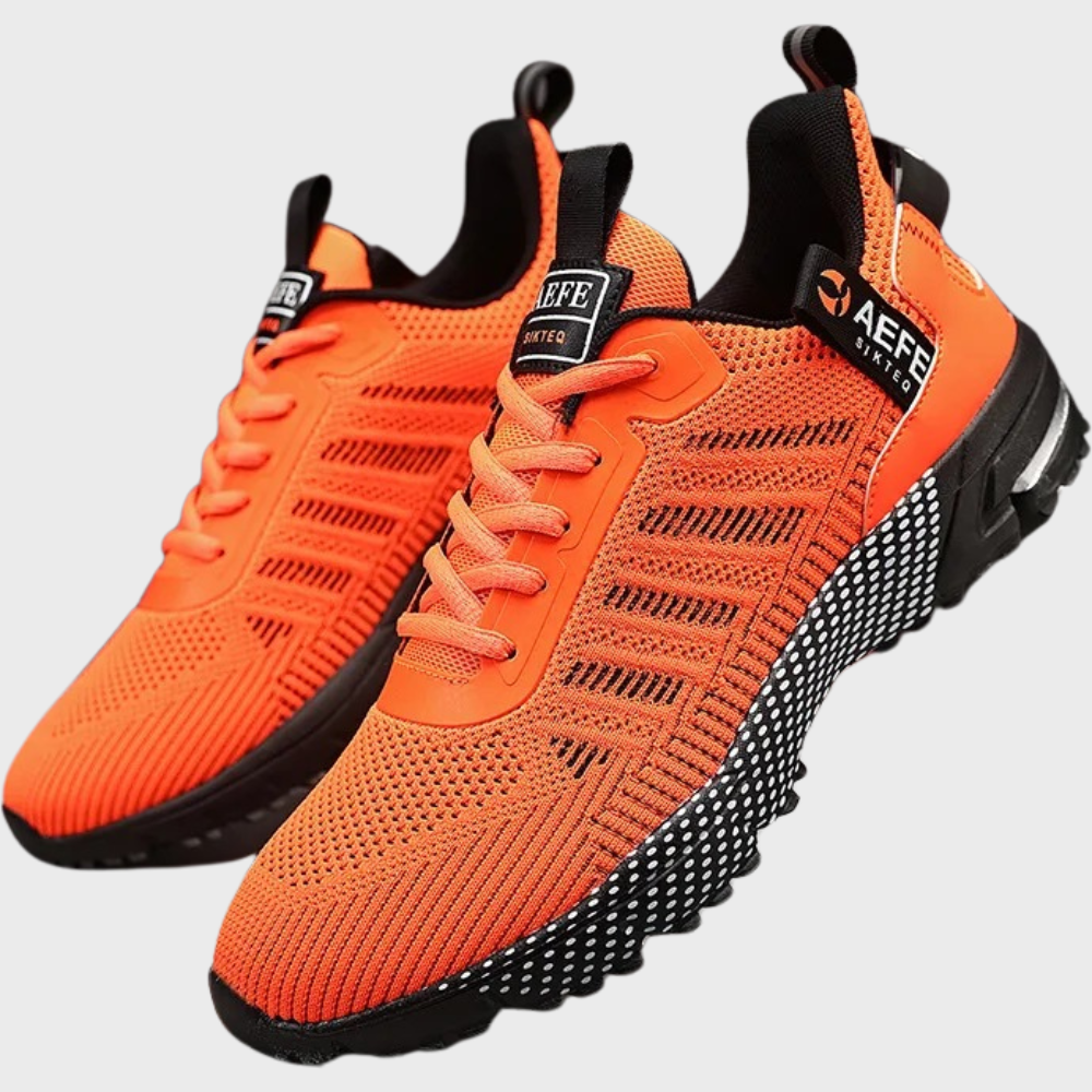 Herren Sportschuhe – Atmungsaktives Mesh – Weiches Strickobermaterial – Low-Top Design