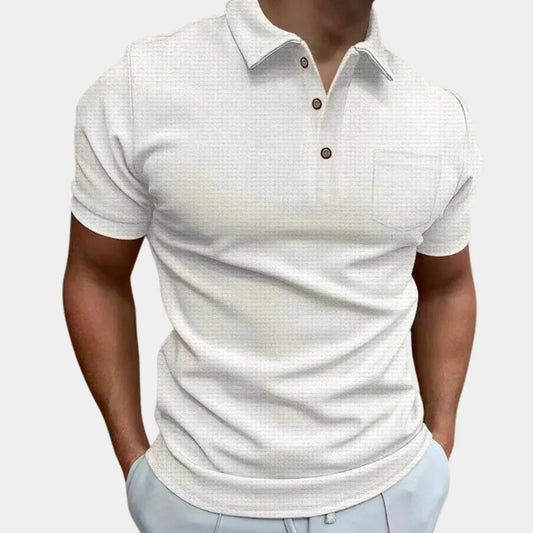 Herren Poloshirt – Slim Fit – Atmungsaktives Gewebe – Kurzarm mit Brusttasche