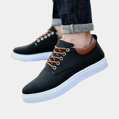 Herren Freizeitschuhe – Low-Top – Atmungsaktive Struktur – Schnürverschluss – Gepolsterter Komfort