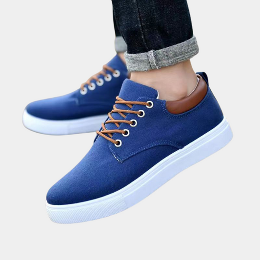 Herren Freizeitschuhe – Low-Top – Atmungsaktive Struktur – Schnürverschluss – Gepolsterter Komfort