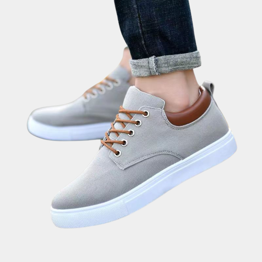 Herren Freizeitschuhe – Low-Top – Atmungsaktive Struktur – Schnürverschluss – Gepolsterter Komfort