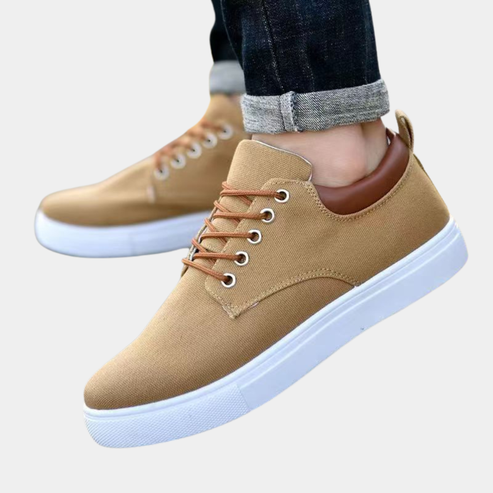 Herren Freizeitschuhe – Low-Top – Atmungsaktive Struktur – Schnürverschluss – Gepolsterter Komfort