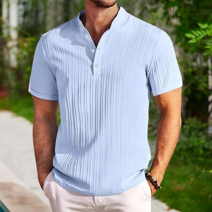 Herren Poloshirt – Atmungsaktiver Stoff – Standard Fit – Kurzarm Textur Design