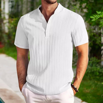 Herren Poloshirt – Atmungsaktiver Stoff – Standard Fit – Kurzarm Textur Design