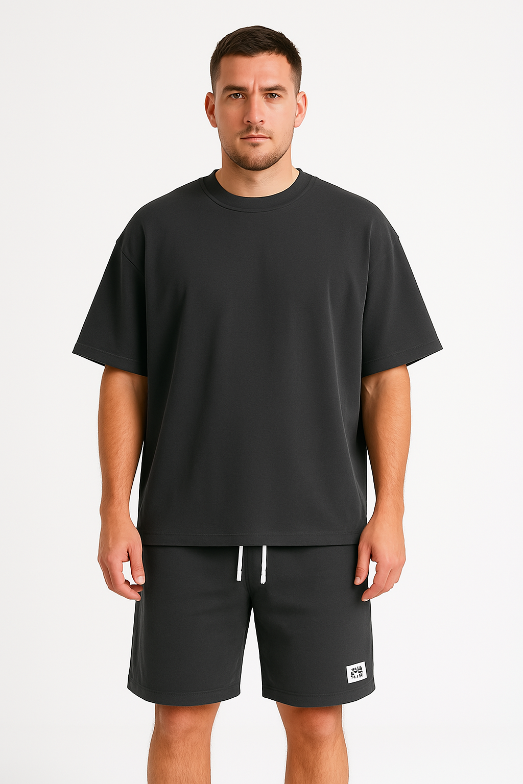 Herren Trainingsset – Lockerer Schnitt – Atmungsaktives Funktionsmaterial – Kurzarm & Shorts