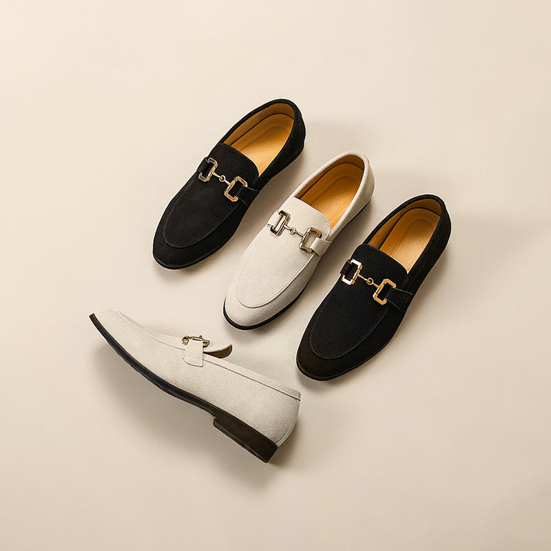 Herren Loafer – Slip-On Design – Eleganter Horsebit – Klassische Passform – Halbformell