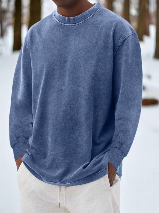 Herren Pullover – Soft Knit – Lockerer Schnitt – Rundhals Langarm Freizeitmode