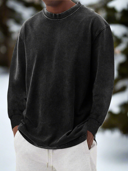 Herren Pullover – Soft Knit – Lockerer Schnitt – Rundhals Langarm Freizeitmode