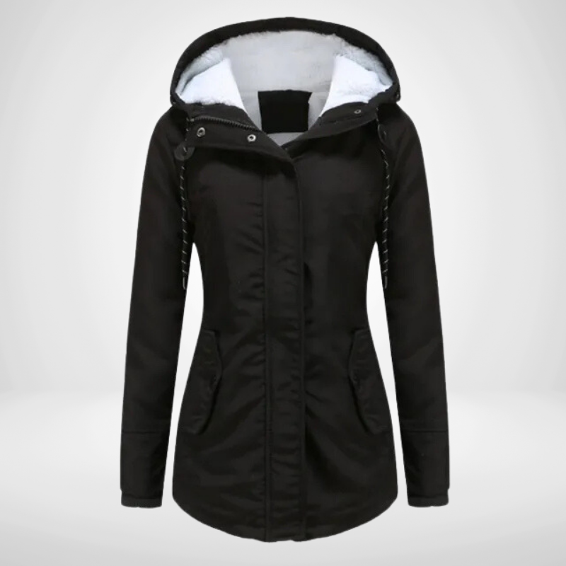 Damen Regenjacke – Taillierte Passform – Wasserdicht – Fleecefutter – Mit Kapuze