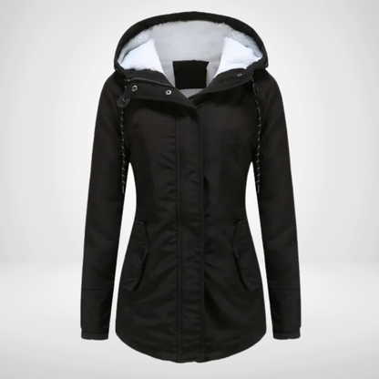 Damen Regenjacke – Taillierte Passform – Wasserdicht – Fleecefutter – Mit Kapuze