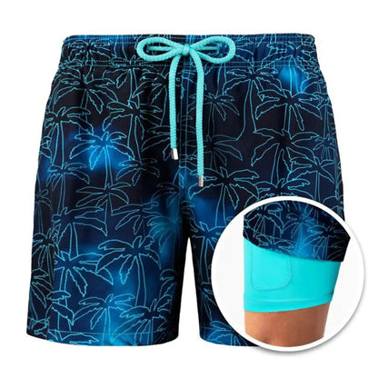 Herren Badeshorts – Relaxed Fit – Atmungsaktives Schnelltrocknendes Material – Mittellang