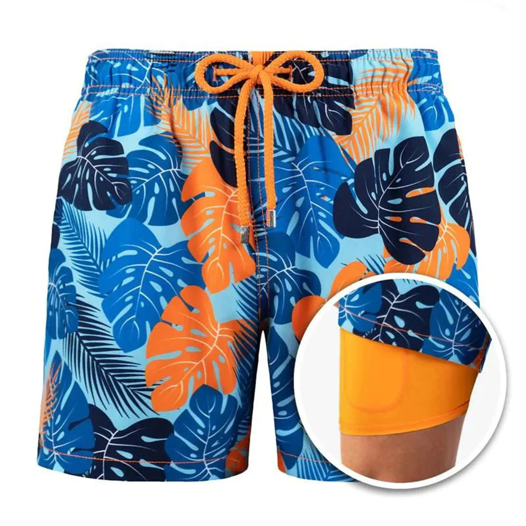 Herren Badeshorts – Relaxed Fit – Atmungsaktives Schnelltrocknendes Material – Mittellang