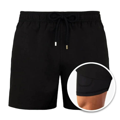 Herren Badeshorts – Relaxed Fit – Atmungsaktives Schnelltrocknendes Material – Mittellang