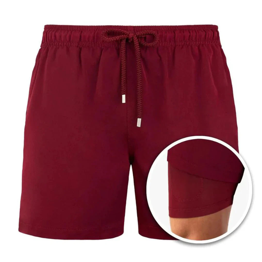 Herren Badeshorts – Relaxed Fit – Atmungsaktives Schnelltrocknendes Material – Mittellang