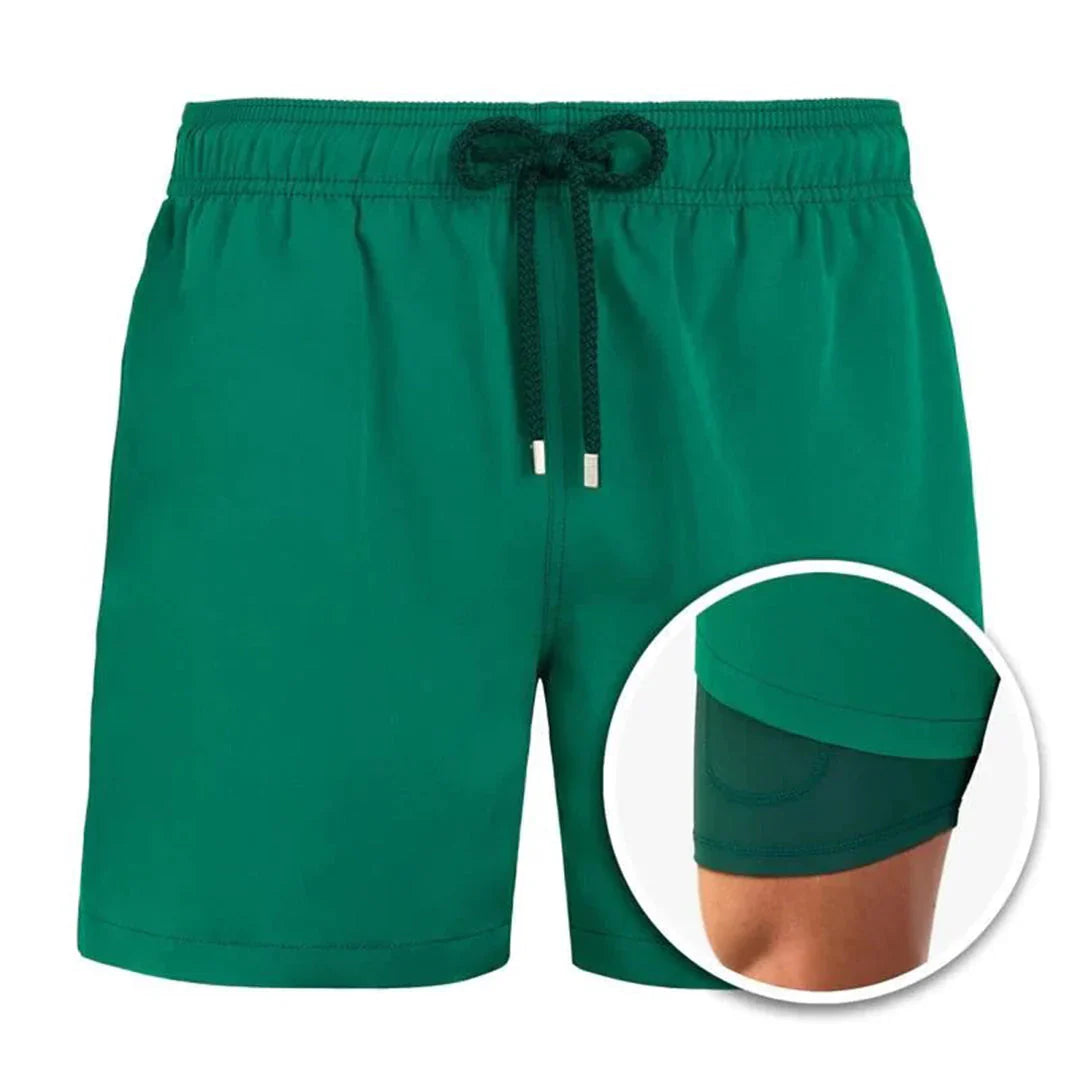Herren Badeshorts – Relaxed Fit – Atmungsaktives Schnelltrocknendes Material – Mittellang