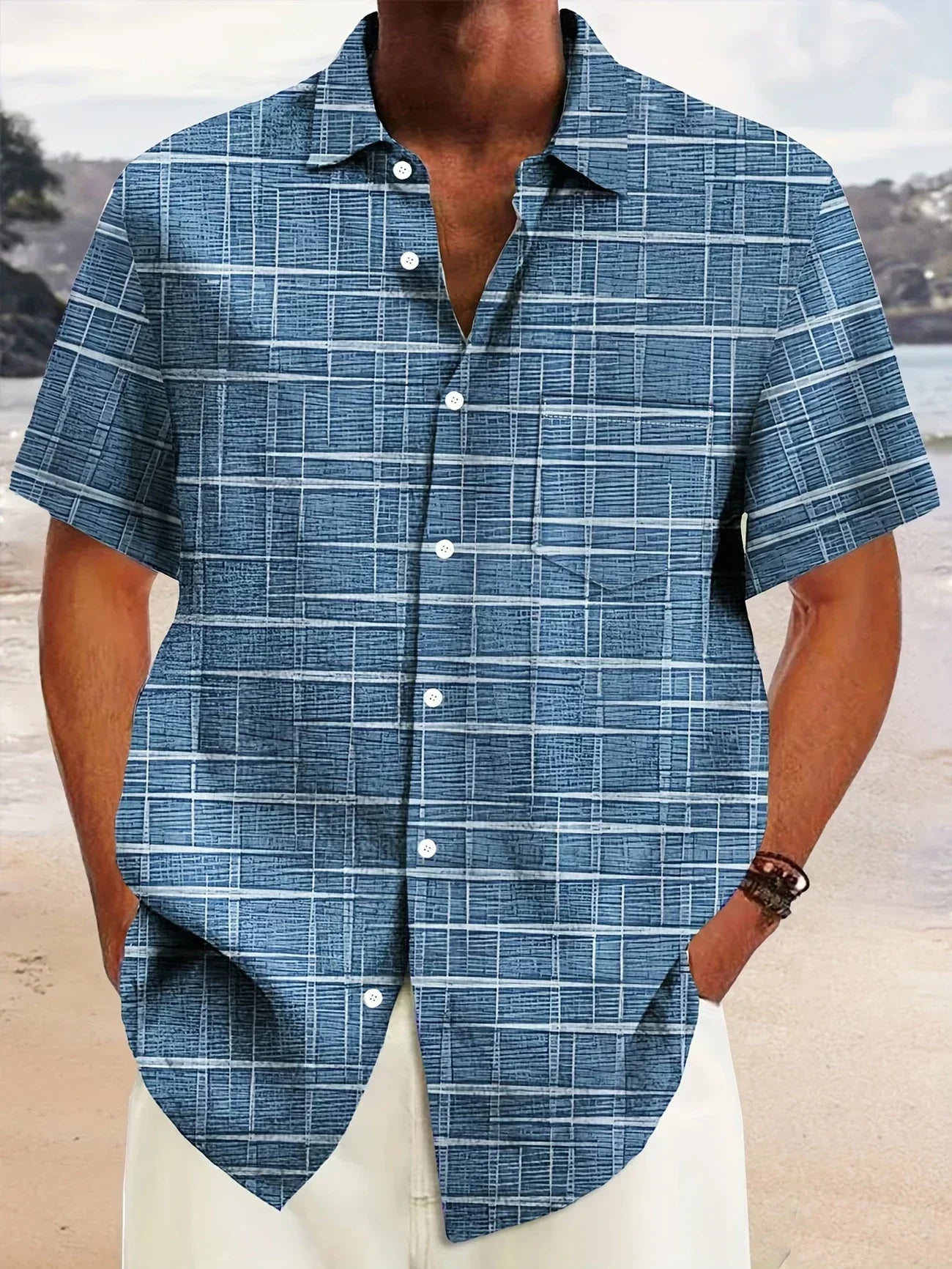 Herren Freizeit Hemd – Kurzarm – Regular Fit – Atmungsaktives Gewebe – Kariert