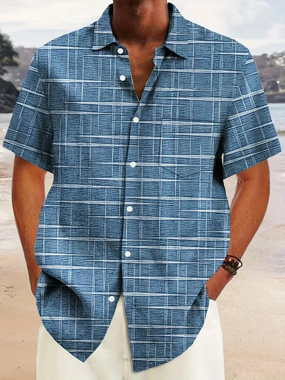 Herren Freizeit Hemd – Kurzarm – Regular Fit – Atmungsaktives Gewebe – Kariert