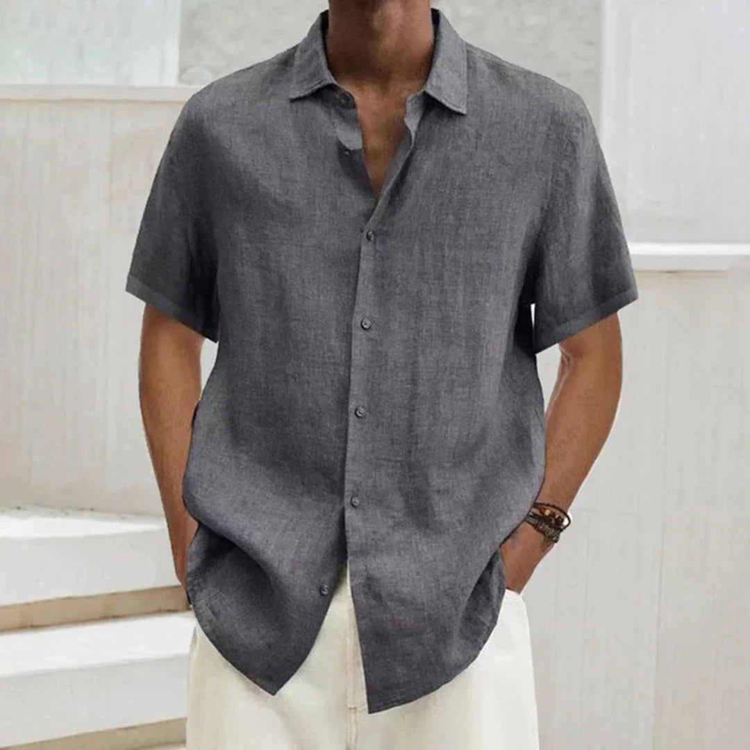 Herren Freizeithemd – Relaxed Fit – Kurzarm – Atmungsaktive Naturfasern