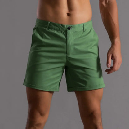 Herren Chino Shorts – Slim Fit – Atmungsaktives Gewebe – Mittellang – Clean Look