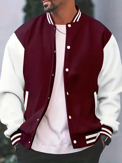 Herren Bomberjacke – Natural Fibers – Regular Fit – Knopfverschluss – Rippbündchen