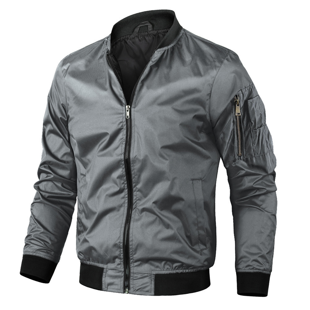 Herren Bomberjacke – Regular Fit – Atmungsaktives Material – Rippbündchen Casual Stil