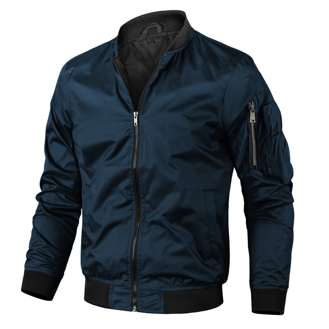 Herren Bomberjacke – Regular Fit – Atmungsaktives Material – Rippbündchen Casual Stil