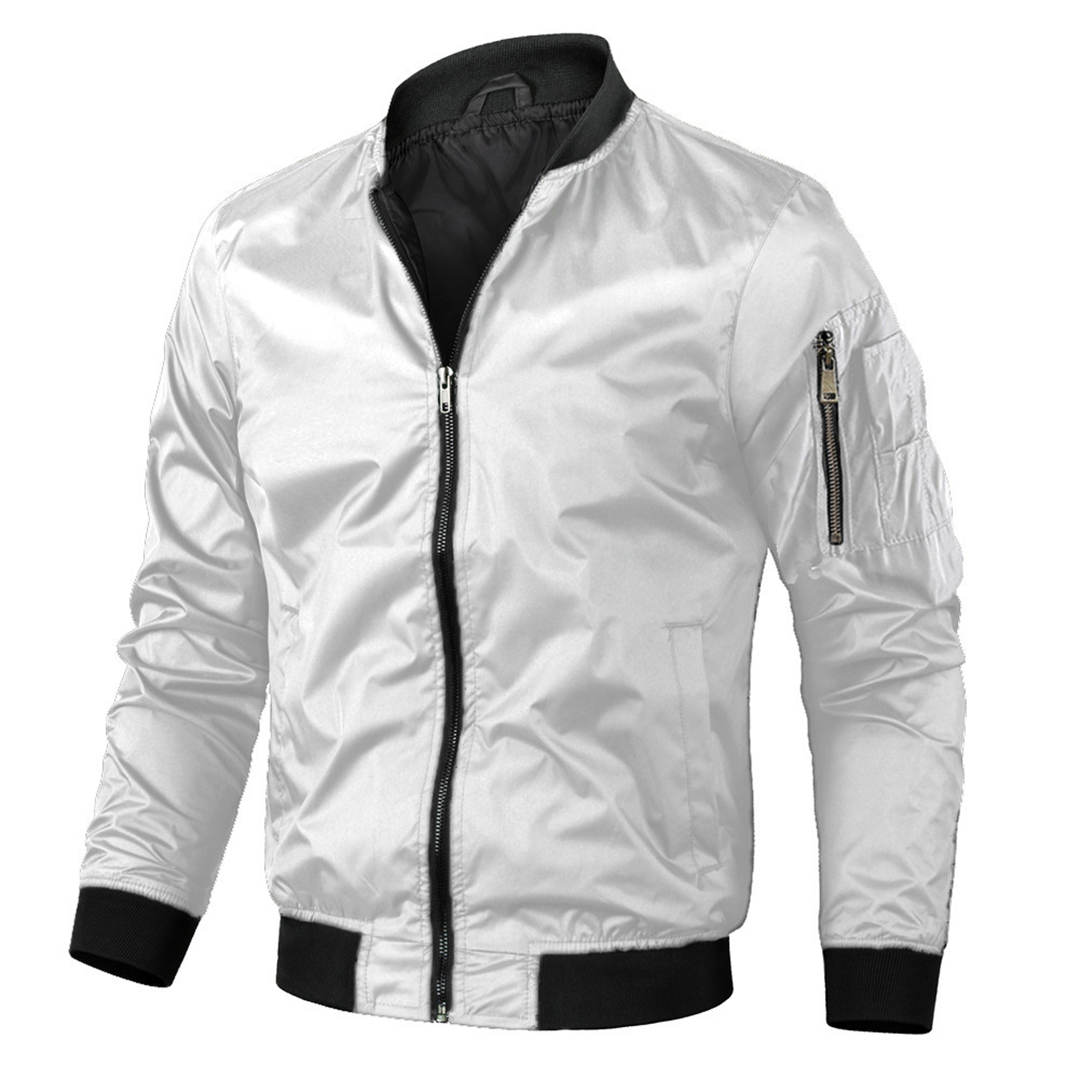 Herren Bomberjacke – Regular Fit – Atmungsaktives Material – Rippbündchen Casual Stil