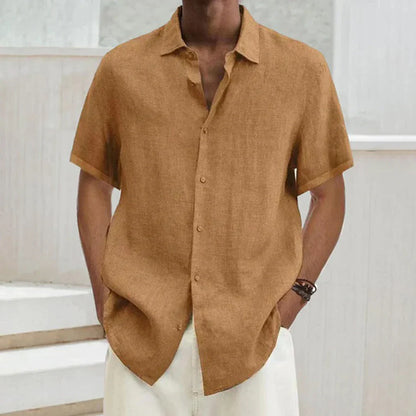 Herren Freizeithemd – Relaxed Fit – Kurzarm – Atmungsaktive Naturfasern