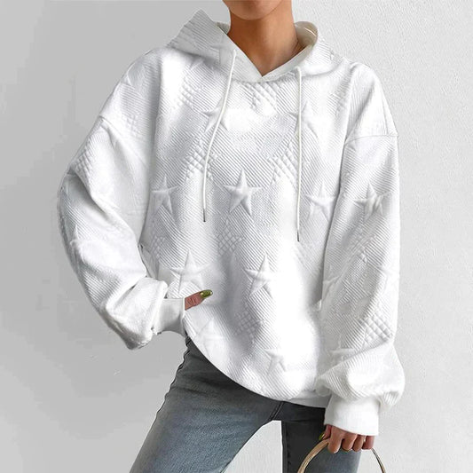 Damen Kapuzensweater – Oversized Passform – Steppdesign – Weiches Strickmaterial