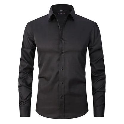 Herren Businesshemd – Slim Fit – Stretchkomfort – Bügelleicht – Kentkragen