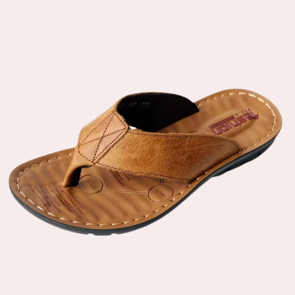 Herren Slipper – Weiches Obermaterial – Offene Zehenpartie – Gepolsterte Sohle
