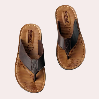 Herren Slipper – Weiches Obermaterial – Offene Zehenpartie – Gepolsterte Sohle