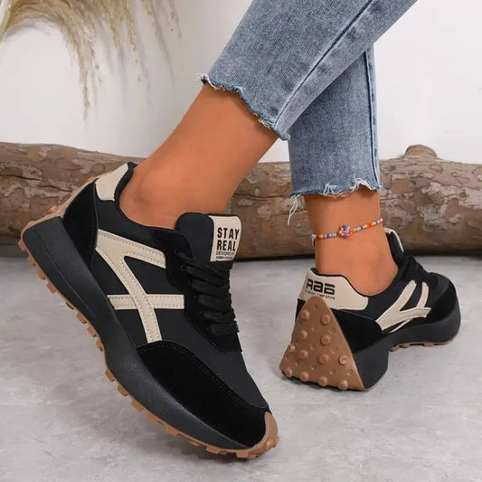 Damen Sneakers – Atmungsaktives Obermaterial – Gepolsterte Sohle – Sportlicher Schnitt