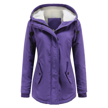Damen Regenjacke – Taillierte Passform – Wasserdicht – Fleecefutter – Mit Kapuze