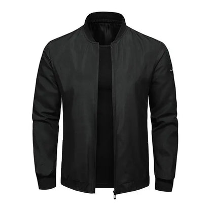 Herren Bomberjacke – Regular Fit – Atmungsaktives Gewebe – Stehkragen – Zipper
