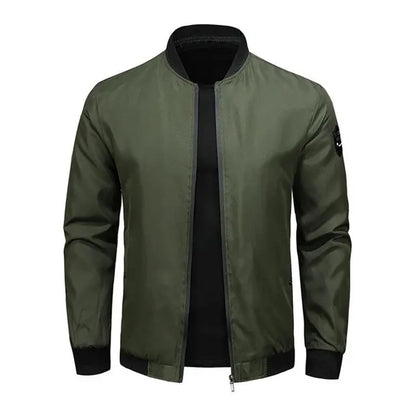 Herren Bomberjacke – Regular Fit – Atmungsaktives Gewebe – Stehkragen – Zipper