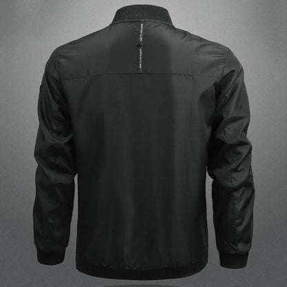 Herren Bomberjacke – Regular Fit – Atmungsaktives Gewebe – Stehkragen – Zipper