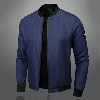 Herren Bomberjacke – Regular Fit – Atmungsaktives Gewebe – Stehkragen – Zipper
