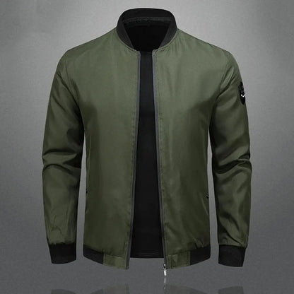 Herren Bomberjacke – Regular Fit – Atmungsaktives Gewebe – Stehkragen – Zipper