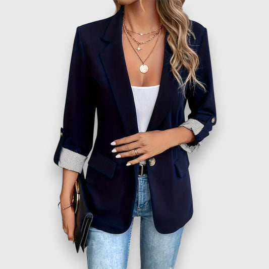 Damen Blazer – Taillierter Schnitt – Atmungsaktives Mischgewebe – Einreiher Design