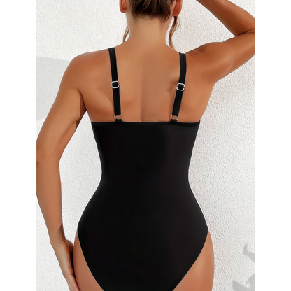 Damen Badeanzug – Figurbetont – Atmungsaktives Material – Mesh – Hoher Beinausschnitt
