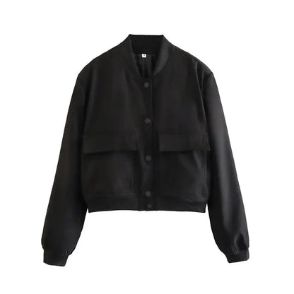 Damen Bomberjacke – Strukturierter Oversize-Schnitt – Windabweisend – Casual Style