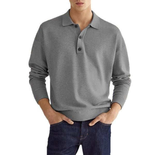 Herren Langarm Poloshirt – Klassischer Schnitt – Soft Knit – Atmungsaktiv – Komfortabel