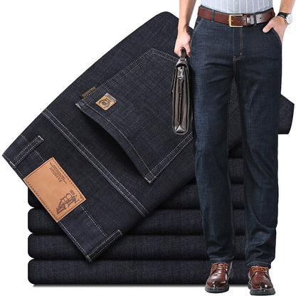 Herren Hose – Gerade Passform – Denim-Optik – Vollständig – Business Casual Stil