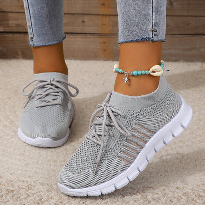 Damen Sneakers – Atmungsaktiv Leicht – Flexibler Halt – Bequeme Schnürung