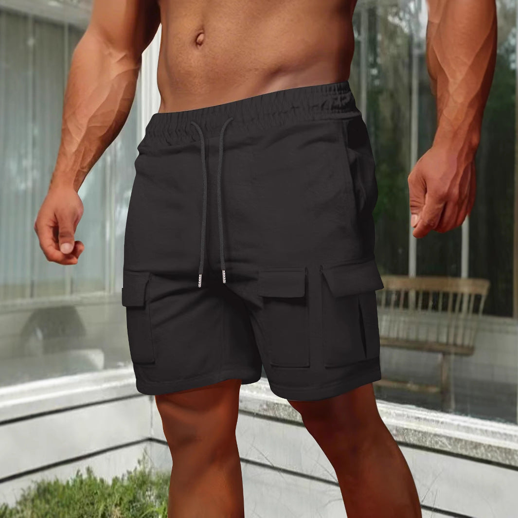 Herren Cargo Shorts – Relaxed Fit – Atmungsaktiv – Elastischer Bund – Seitentaschen