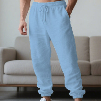 Herren Freizeithose – Relaxed Fit – Atmungsaktiv – Elastikbund mit Kordel – Bündchenabschluss