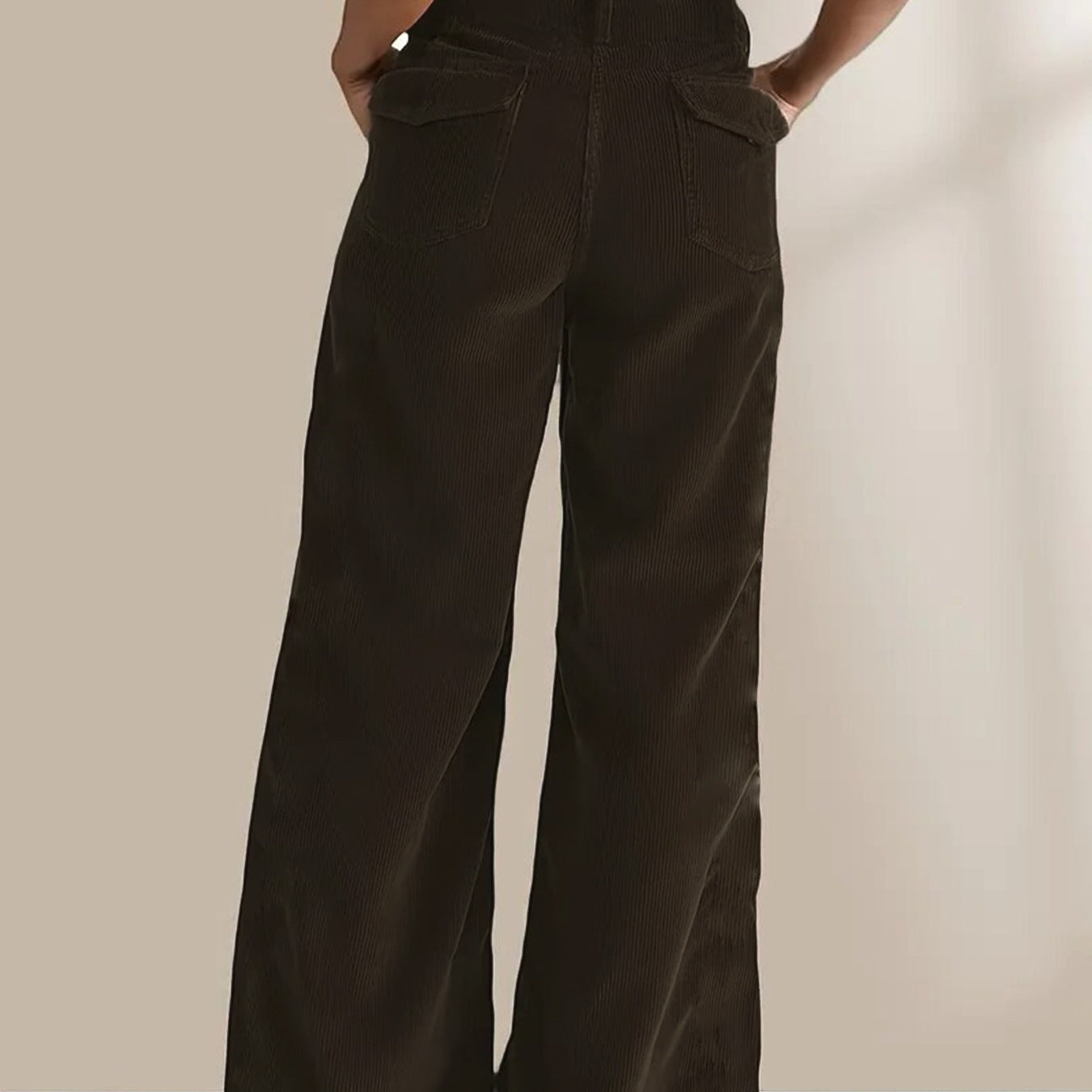 Damen Cordhosen – Gerade Passform – Hohe Taille – Voll Länge – Bequemer Schnitt