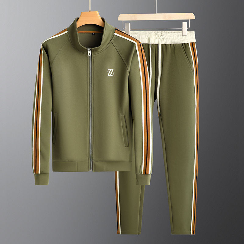 Herren Trainingsanzug – Standard Fit – Atmungsaktives Set – Zipper Jacke & Tapered Hose