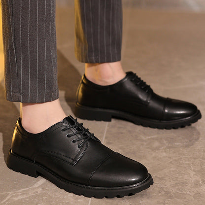 Herren Derby Schuhe – Glattes Obermaterial – Cap Toe – Gummisohle – Formeller Stil
